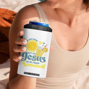 Life Gave Me Some Lemons But My Jesus He Be Makin Lemonade 4 in 1 Can Cooler Tumbler TS11 Print Your Wear