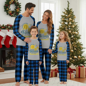 Life Gave Me Some Lemons But My Jesus He Be Makin Lemonade Plaid Pajama Set TS11 Blue Plaid Print Your Wear