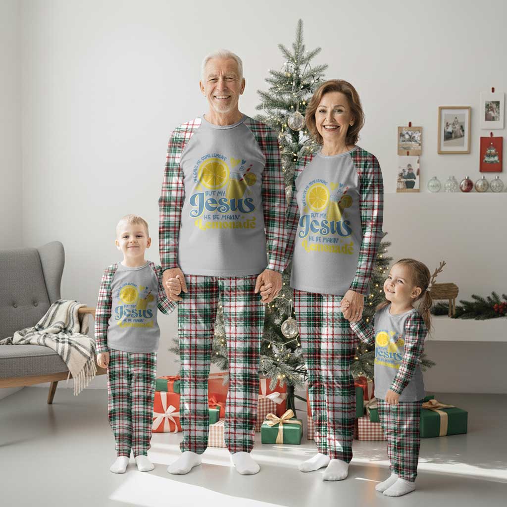 Life Gave Me Some Lemons But My Jesus He Be Makin Lemonade Plaid Pajama Set TS11 Christmas Plaid Print Your Wear