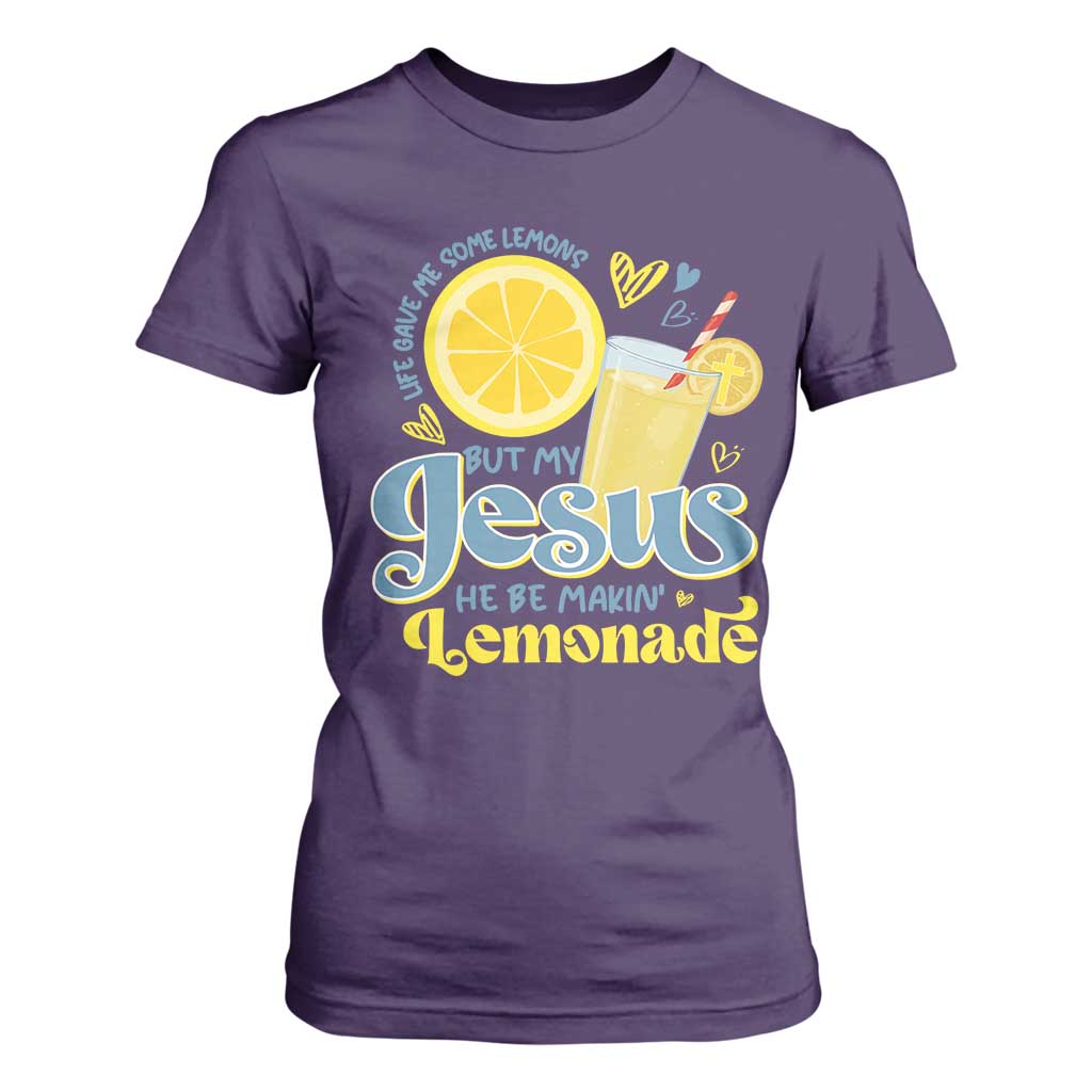 Life Gave Me Some Lemons But My Jesus He Be Makin Lemonade T Shirt For Women TS11 Purple Print Your Wear