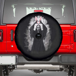 Funny Scary Bunny Face Ghost Heart Hand Sign Easter Day Spare Tire Cover TS11 Black Print Your Wear