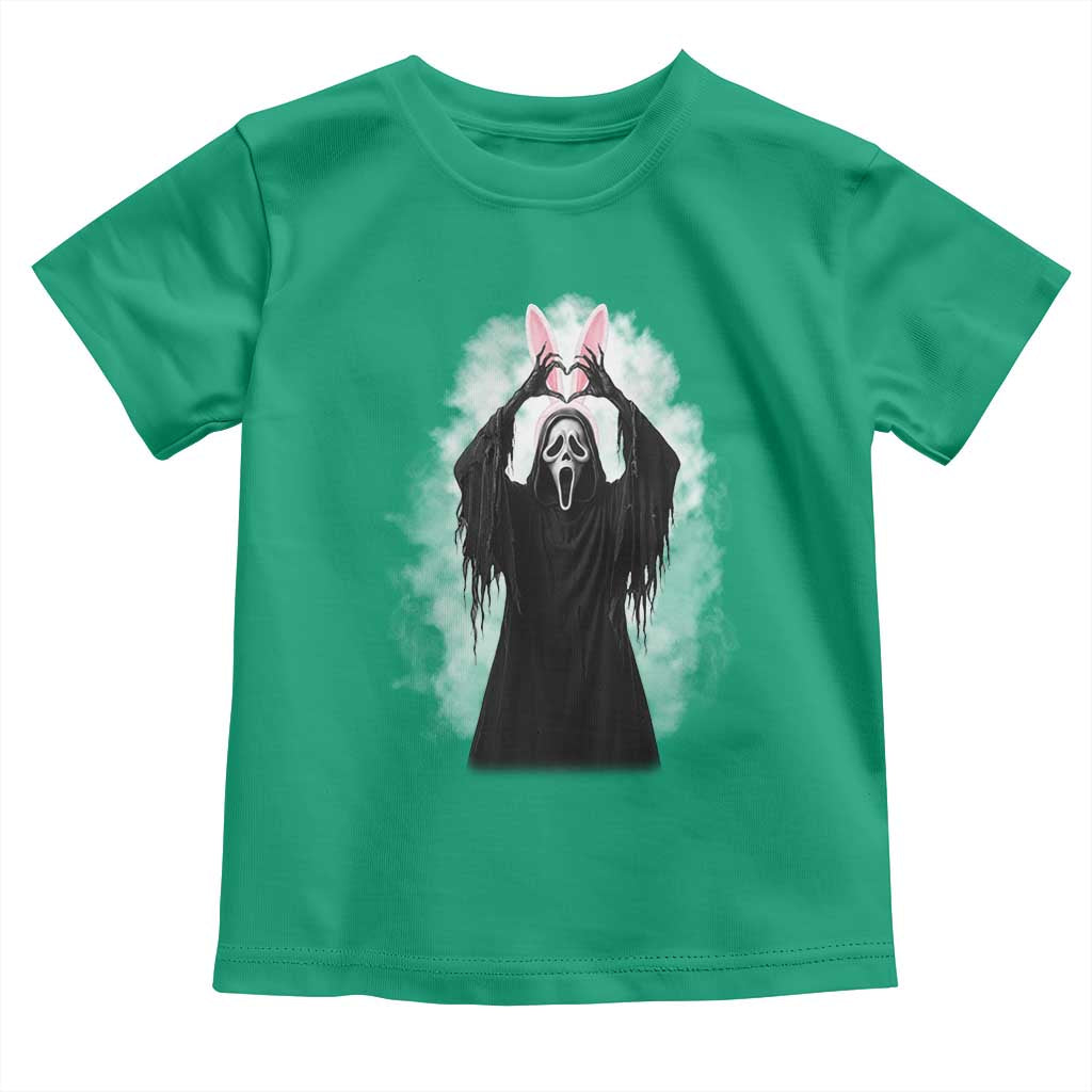 Funny Scary Bunny Face Ghost Heart Hand Sign Easter Day Toddler T Shirt TS11 Irish Green Print Your Wear