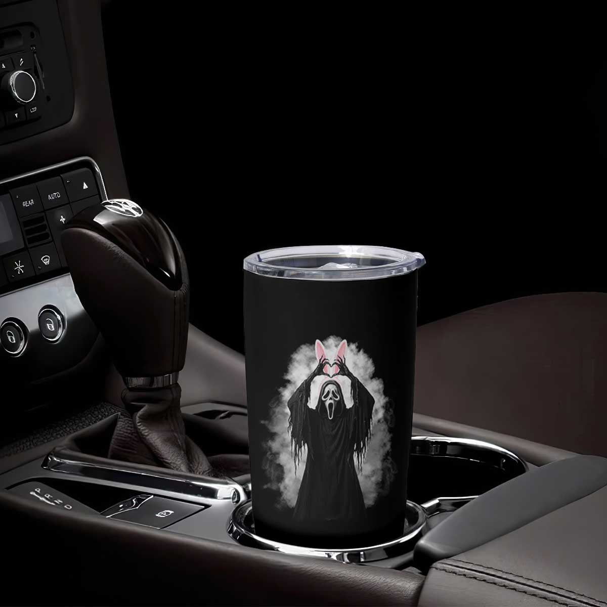 Funny Scary Bunny Face Ghost Heart Hand Sign Easter Day Tumbler Cup TS11 Print Your Wear