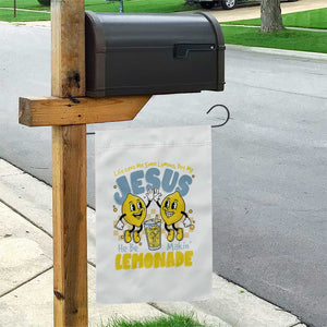 Life Gave Me Some Lemons But My Jesus He Be Makin Lemonade Garden Flag Retro Lemon TS11 Print Your Wear