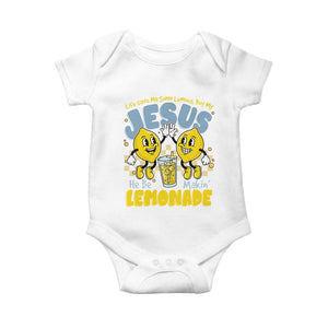 Life Gave Me Some Lemons But My Jesus He Be Makin Lemonade Baby Onesie Retro Lemon TS11 White Print Your Wear