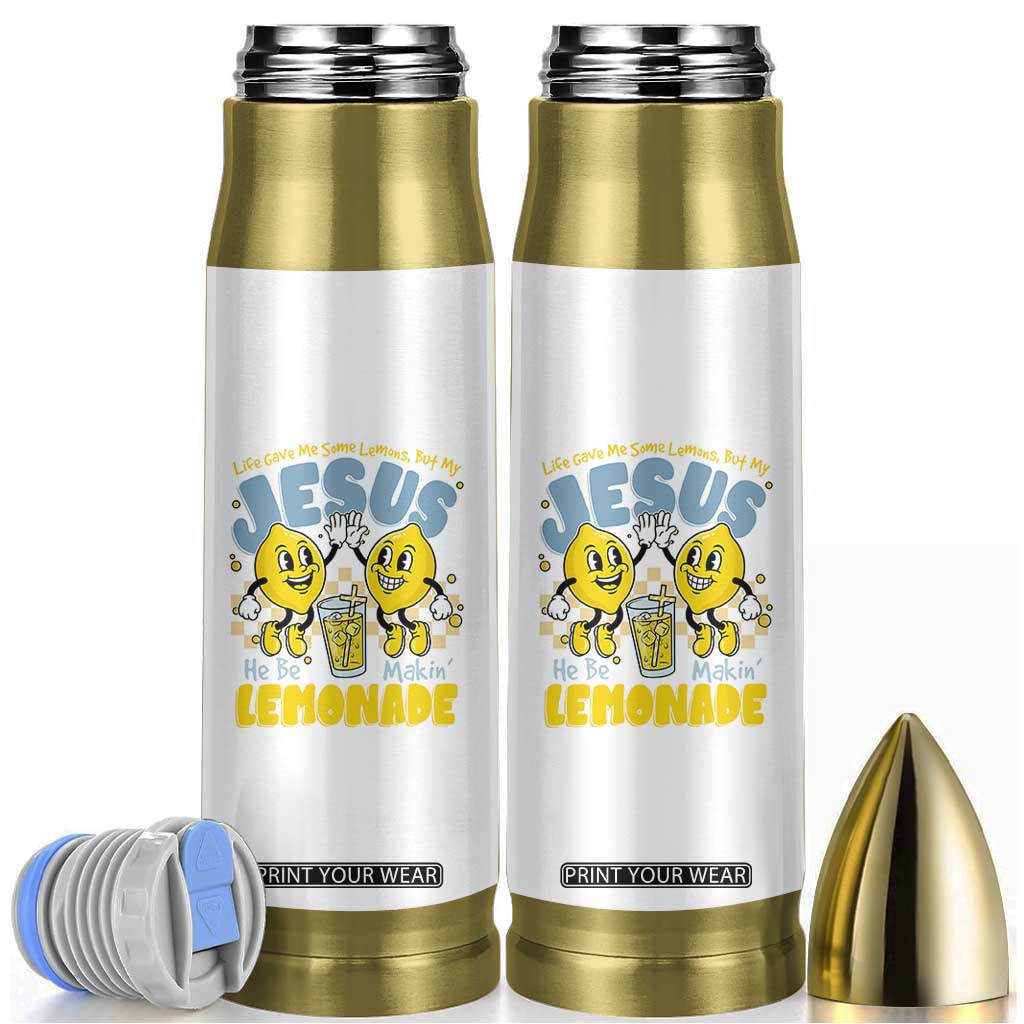 Life Gave Me Some Lemons But My Jesus He Be Makin Lemonade Bullet Tumbler Retro Lemon TS11 White Print Your Wear