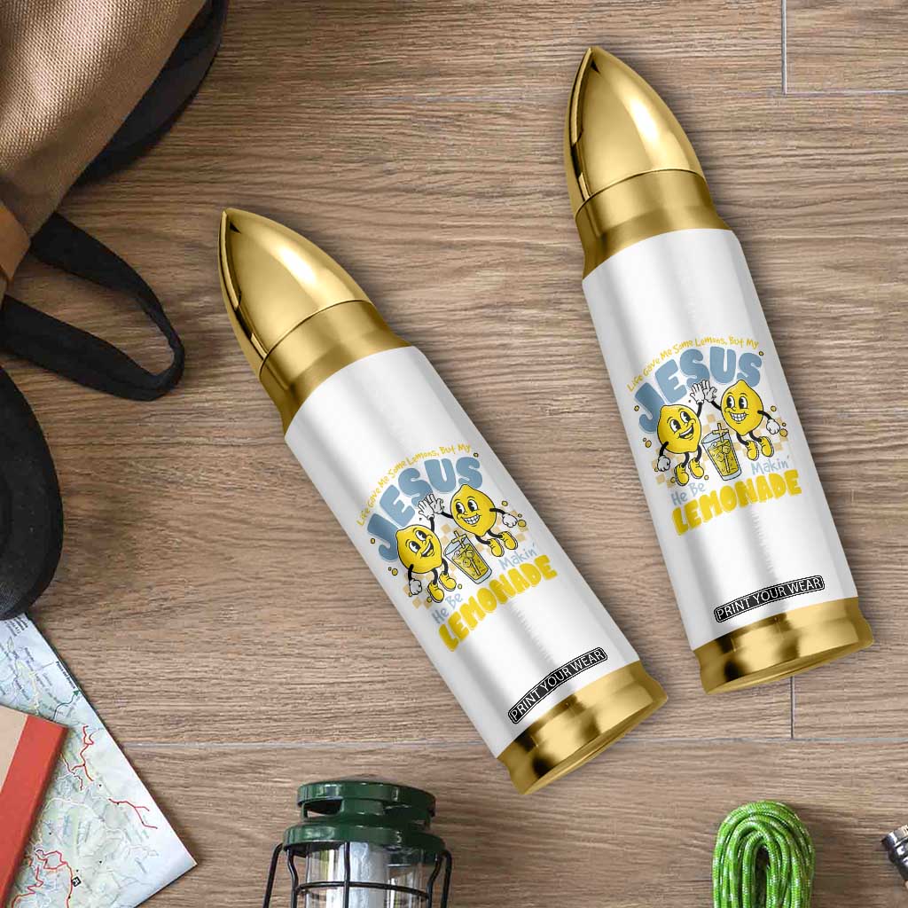 Life Gave Me Some Lemons But My Jesus He Be Makin Lemonade Bullet Tumbler Retro Lemon TS11 Print Your Wear