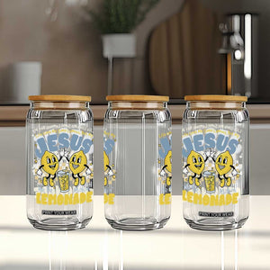 Life Gave Me Some Lemons But My Jesus He Be Makin Lemonade Glass Can Retro Lemon TS11 Print Your Wear
