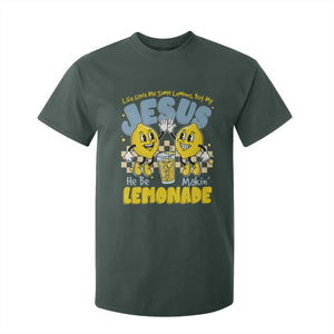 Life Gave Me Some Lemons But My Jesus He Be Makin Lemonade T Shirt For Kid Retro Lemon TS11 Dark Forest Green Print Your Wear