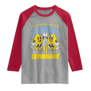 Life Gave Me Some Lemons But My Jesus He Be Makin Lemonade Raglan Shirt Retro Lemon TS11 Sport Gray Red Print Your Wear