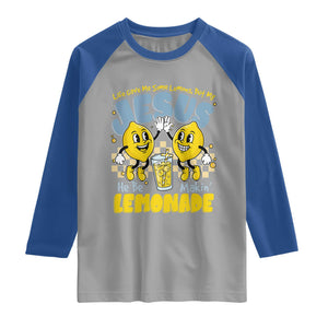 Life Gave Me Some Lemons But My Jesus He Be Makin Lemonade Raglan Shirt Retro Lemon TS11 Sport Gray Royal Print Your Wear