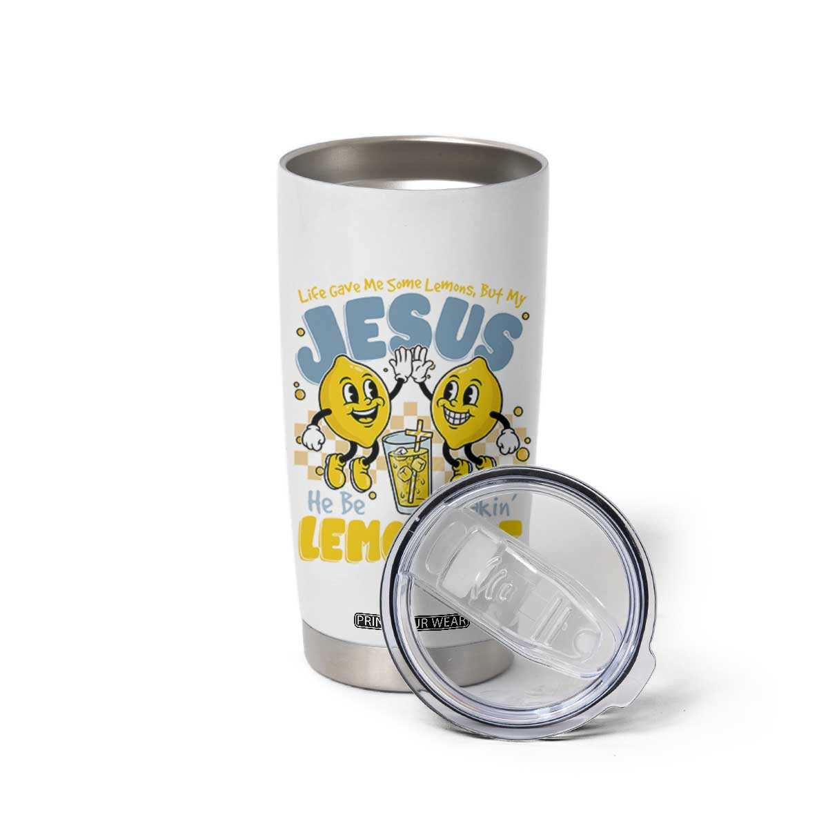 Life Gave Me Some Lemons But My Jesus He Be Makin Lemonade Tumbler Cup Retro Lemon TS11 Print Your Wear