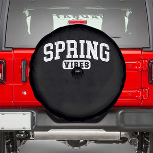 Spring Vibes Spare Tire Cover Spring Break Easter Day Bold Text TS11 Black Print Your Wear