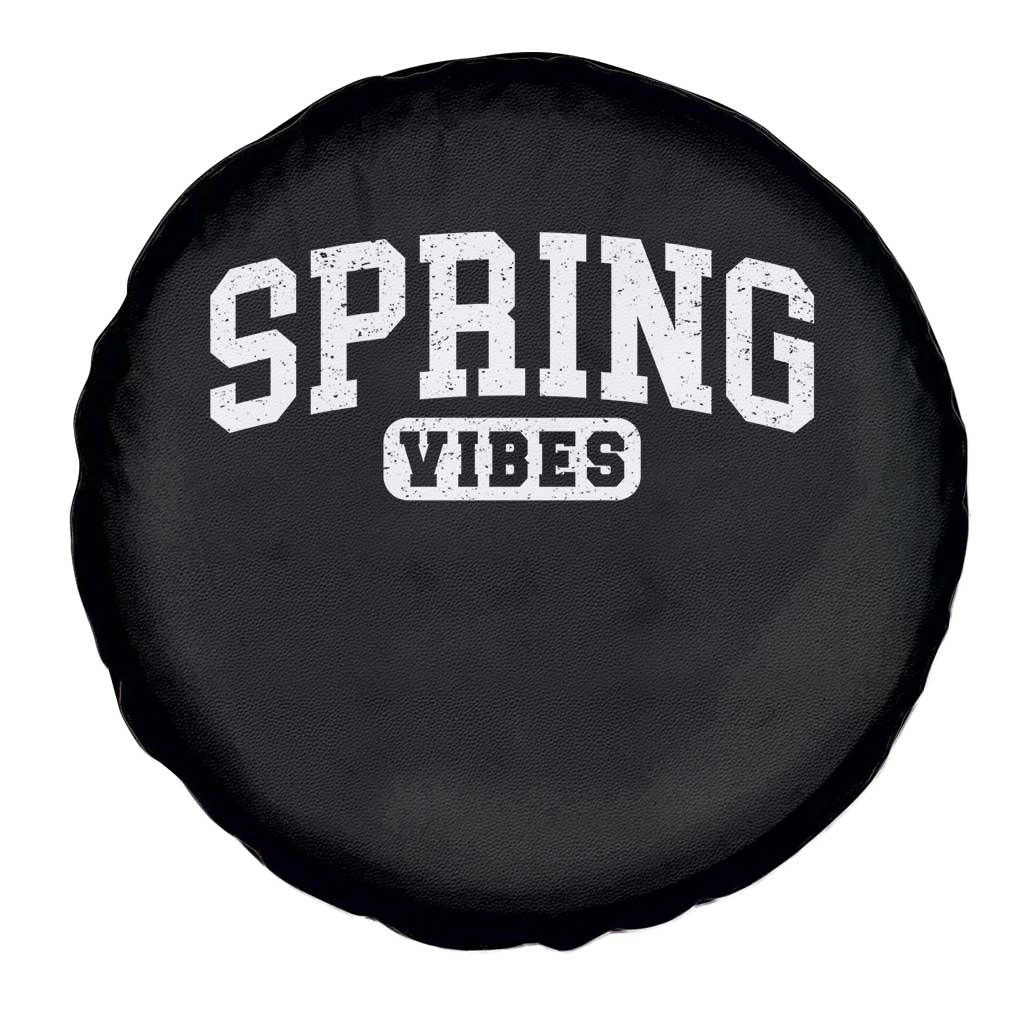 Spring Vibes Spare Tire Cover Spring Break Easter Day Bold Text TS11 Print Your Wear