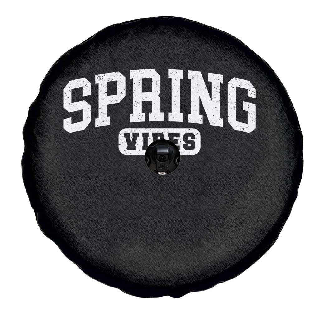Spring Vibes Spare Tire Cover Spring Break Easter Day Bold Text TS11 Print Your Wear