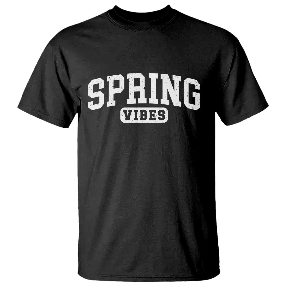 Spring Vibes T Shirt Spring Break Easter Day Bold Text TS11 Black Print Your Wear
