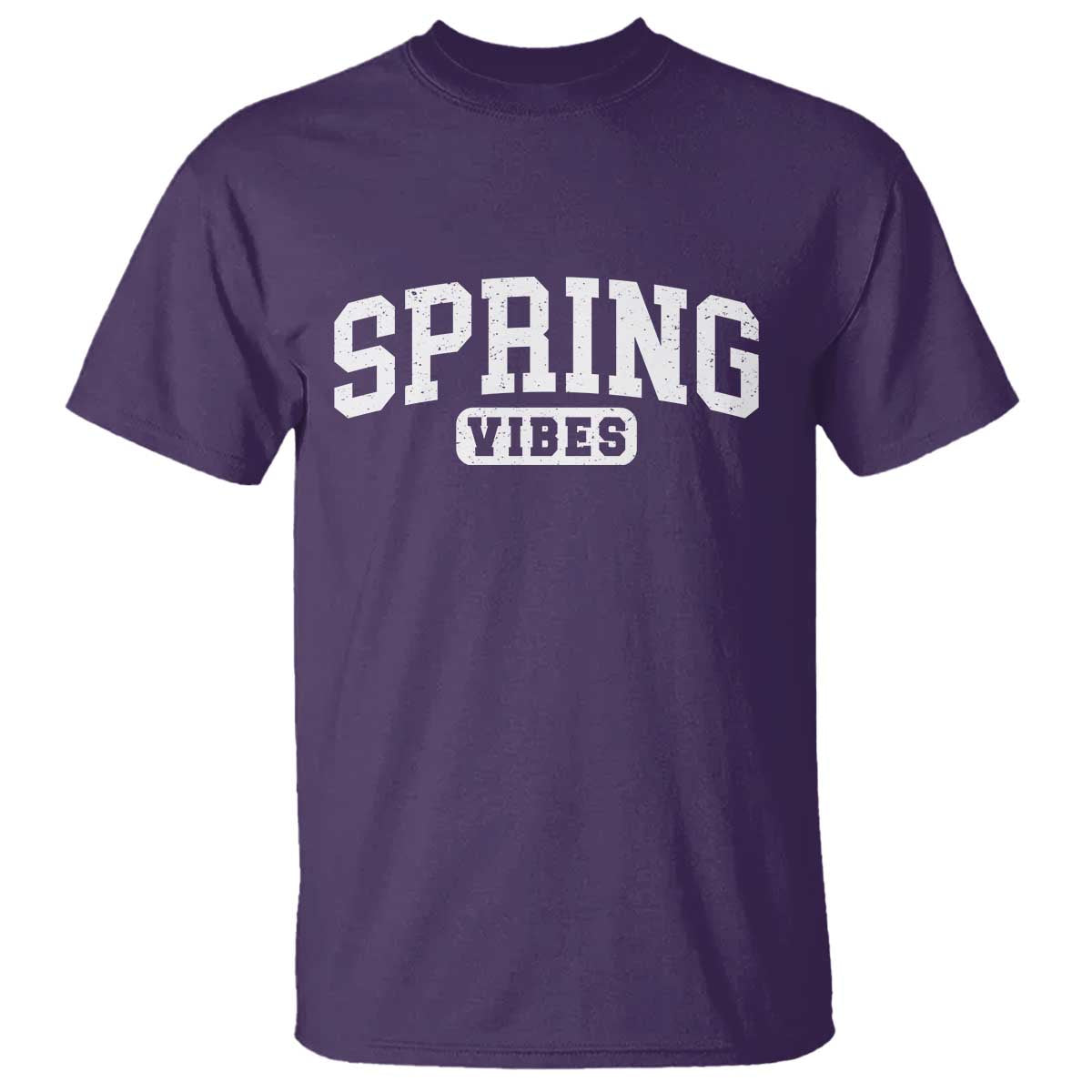 Spring Vibes T Shirt Spring Break Easter Day Bold Text TS11 Purple Print Your Wear