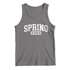 Spring Vibes Tank Top Spring Break Easter Day Bold Text TS11 Deep Heather Print Your Wear