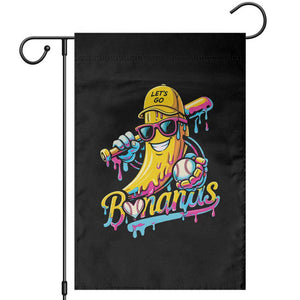 Funny Banana Baseball Drip Garden Flag Lets Go Bananas Ice Cream Dripping Sport TS11 Black Print Your Wear