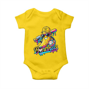 Funny Banana Baseball Drip Baby Onesie Lets Go Bananas Ice Cream Dripping Sport TS11 Daisy Print Your Wear