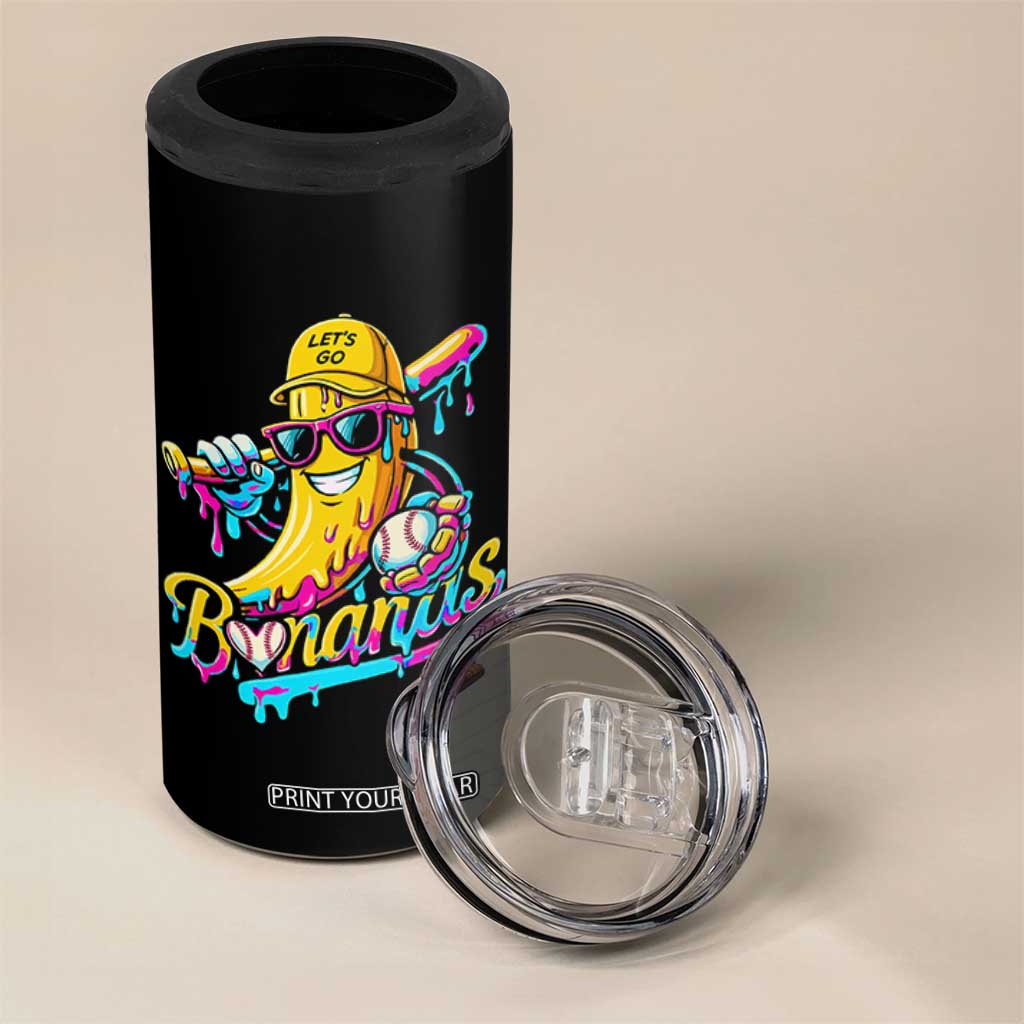 Funny Banana Baseball Drip 4 in 1 Can Cooler Tumbler Lets Go Bananas Ice Cream Dripping Sport TS11 Print Your Wear