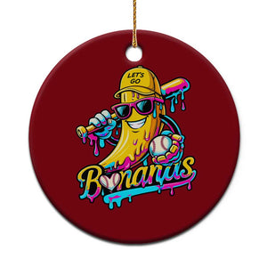 Funny Banana Baseball Drip Ceramic Ornament Lets Go Bananas Ice Cream Dripping Sport TS11 1pc Red Print Your Wear