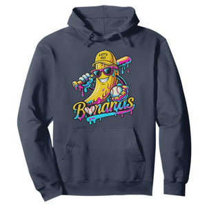 Funny Banana Baseball Drip Hoodie Lets Go Bananas Ice Cream Dripping Sport TS11 Navy Print Your Wear