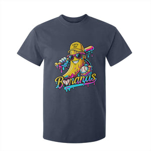 Funny Banana Baseball Drip T Shirt For Kid Lets Go Bananas Ice Cream Dripping Sport TS11 Navy Print Your Wear