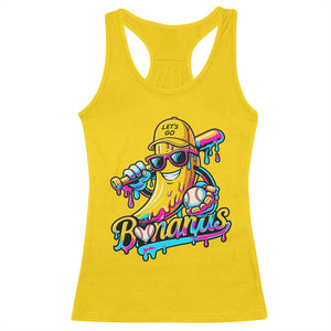 Funny Banana Baseball Drip Racerback Tank Top Lets Go Bananas Ice Cream Dripping Sport TS11 Daisy Print Your Wear