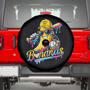 Funny Banana Baseball Drip Spare Tire Cover Lets Go Bananas Ice Cream Dripping Sport TS11 Black Print Your Wear