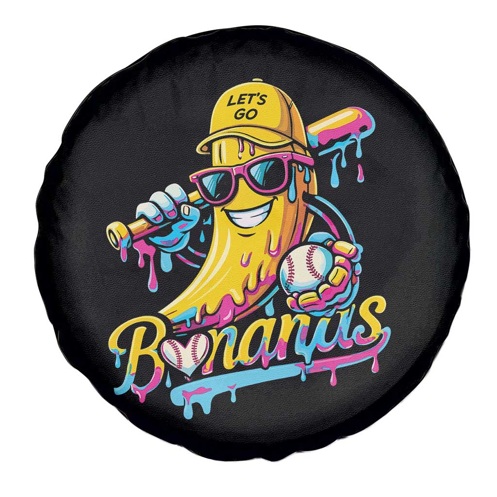Funny Banana Baseball Drip Spare Tire Cover Lets Go Bananas Ice Cream Dripping Sport TS11 Print Your Wear