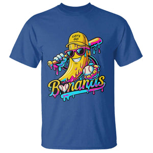Funny Banana Baseball Drip T Shirt Lets Go Bananas Ice Cream Dripping Sport TS11 Royal Blue Print Your Wear