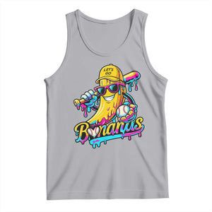 Funny Banana Baseball Drip Tank Top Lets Go Bananas Ice Cream Dripping Sport TS11 Athletic Heather Print Your Wear
