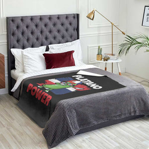 Platano Power Throw Blanket Funny Dominican Republic Flag Baseball TS11 Print Your Wear