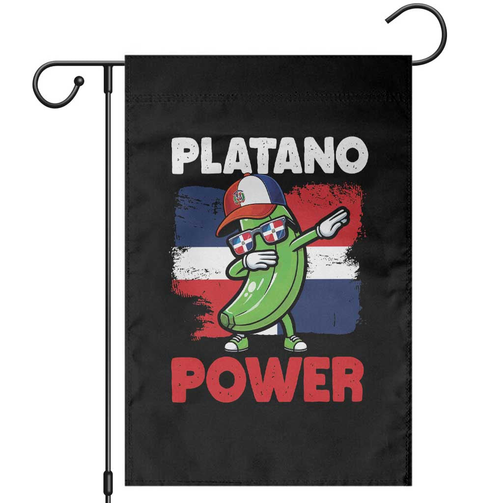 Platano Power Garden Flag Funny Dominican Republic Flag Baseball TS11 Black Print Your Wear