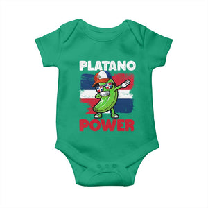 Platano Power Baby Onesie Funny Dominican Republic Flag Baseball TS11 Irish Green Print Your Wear