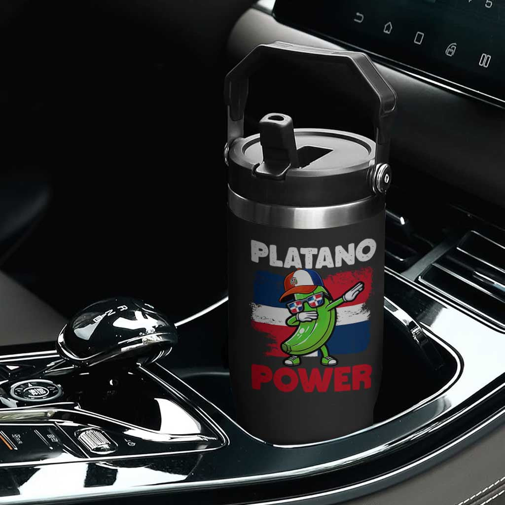 Platano Power Flip Straw Tumbler Funny Dominican Republic Flag Baseball TS11 Print Your Wear