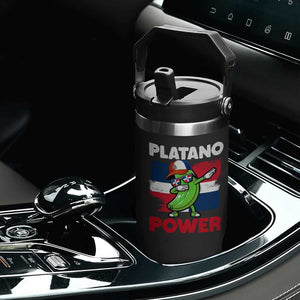 Platano Power Flip Straw Tumbler Funny Dominican Republic Flag Baseball TS11 Print Your Wear
