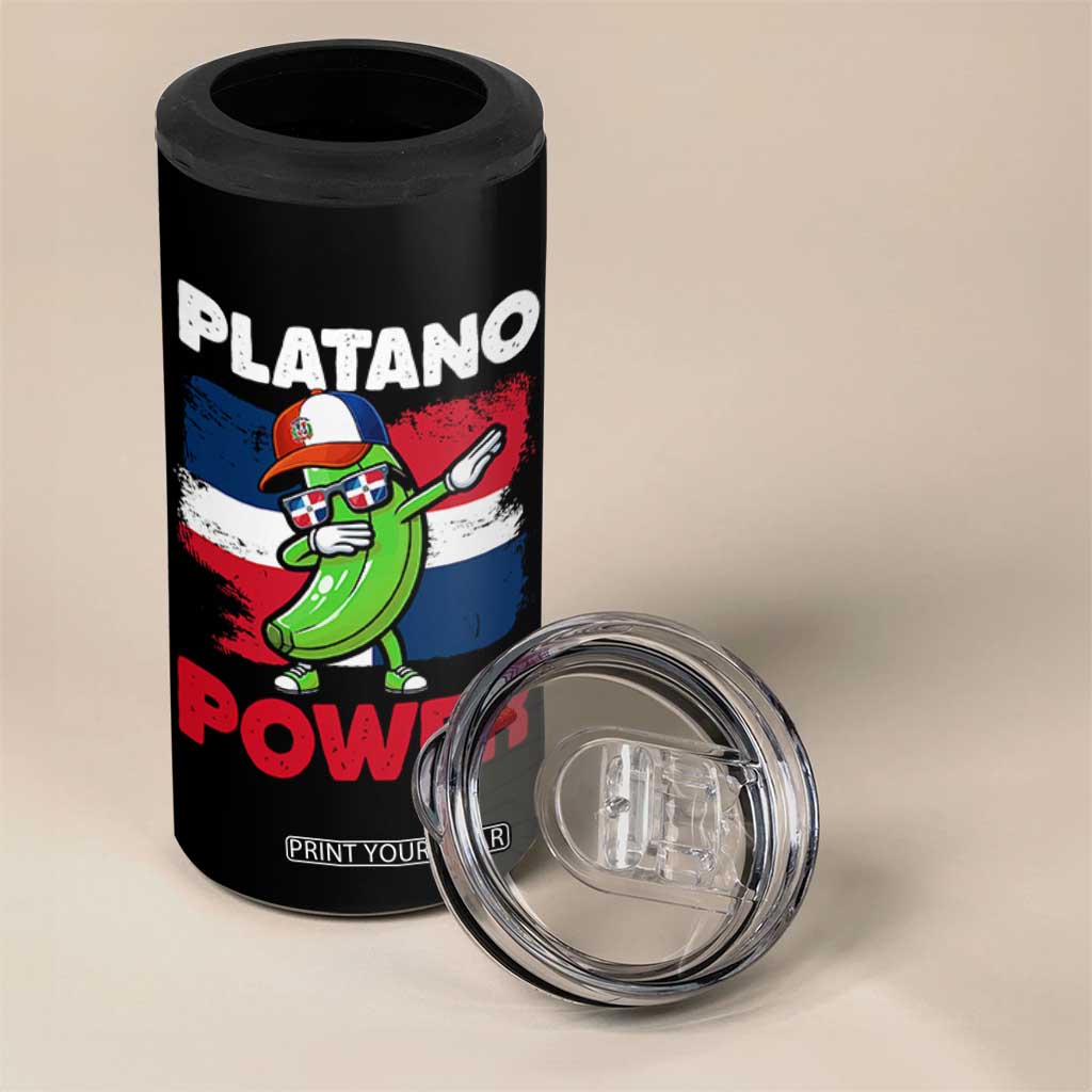 Platano Power 4 in 1 Can Cooler Tumbler Funny Dominican Republic Flag Baseball TS11 Print Your Wear
