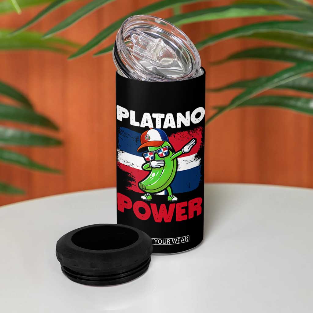 Platano Power 4 in 1 Can Cooler Tumbler Funny Dominican Republic Flag Baseball TS11 Print Your Wear
