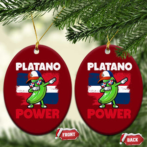 Platano Power Ceramic Ornament Funny Dominican Republic Flag Baseball TS11 Print Your Wear