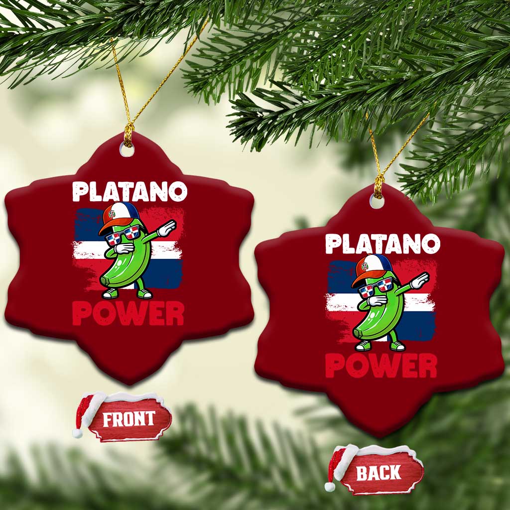 Platano Power Ceramic Ornament Funny Dominican Republic Flag Baseball TS11 Print Your Wear
