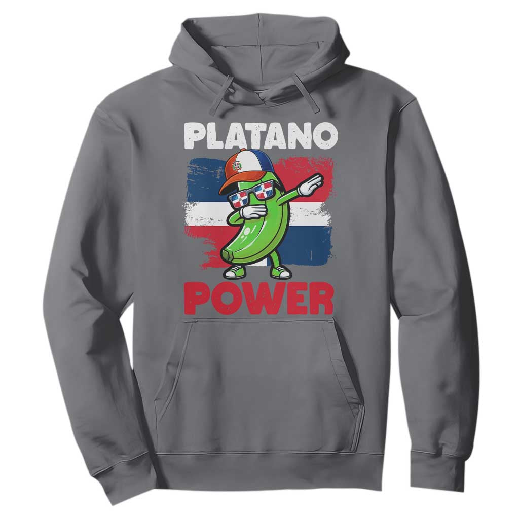 Platano Power Hoodie Funny Dominican Republic Flag Baseball TS11 Charcoal Print Your Wear