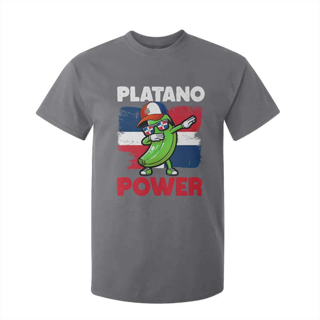 Platano Power T Shirt For Kid Funny Dominican Republic Flag Baseball TS11 Charcoal Print Your Wear