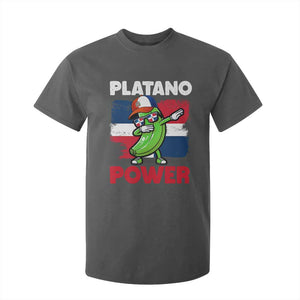 Platano Power T Shirt For Kid Funny Dominican Republic Flag Baseball TS11 Dark Heather Print Your Wear
