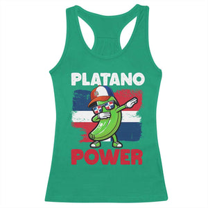 Platano Power Racerback Tank Top Funny Dominican Republic Flag Baseball TS11 Irish Green Print Your Wear