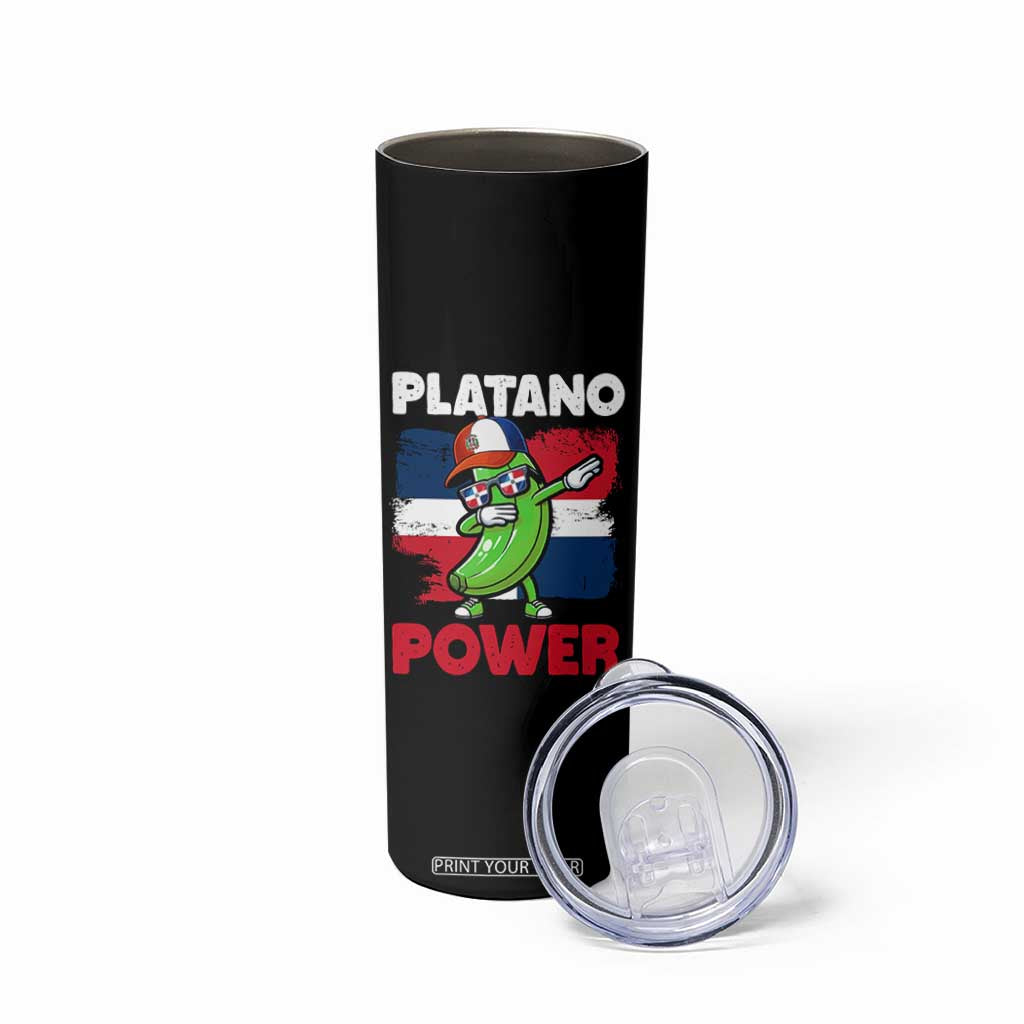 Platano Power Skinny Tumbler Funny Dominican Republic Flag Baseball TS11 Print Your Wear