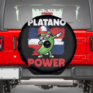 Platano Power Spare Tire Cover Funny Dominican Republic Flag Baseball TS11 Black Print Your Wear