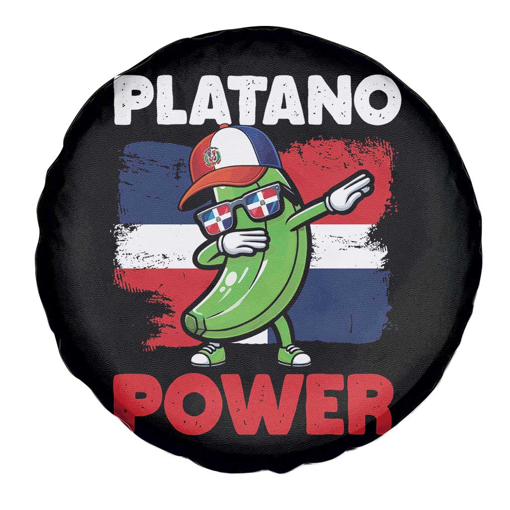 Platano Power Spare Tire Cover Funny Dominican Republic Flag Baseball TS11 Print Your Wear