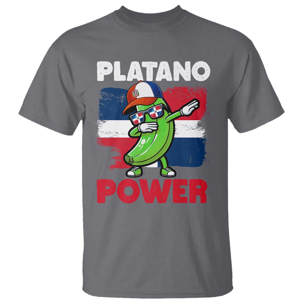 Platano Power T Shirt Funny Dominican Republic Flag Baseball TS11 Charcoal Print Your Wear